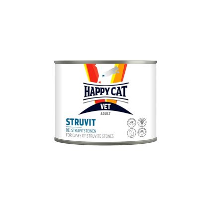 Happy Cat VET Diät Struvit 200gr — სტრუვიტული კენჭების დაშლა და საშარდე გზების ჯანსაღი დაცვა კატებში!