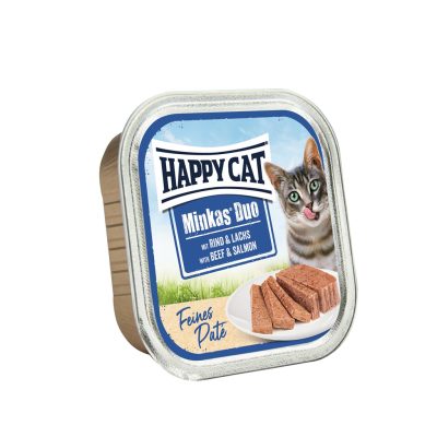Happy Cat Minkas Duo (საქონლის ხორცით და ორაგულით) 100გრ
